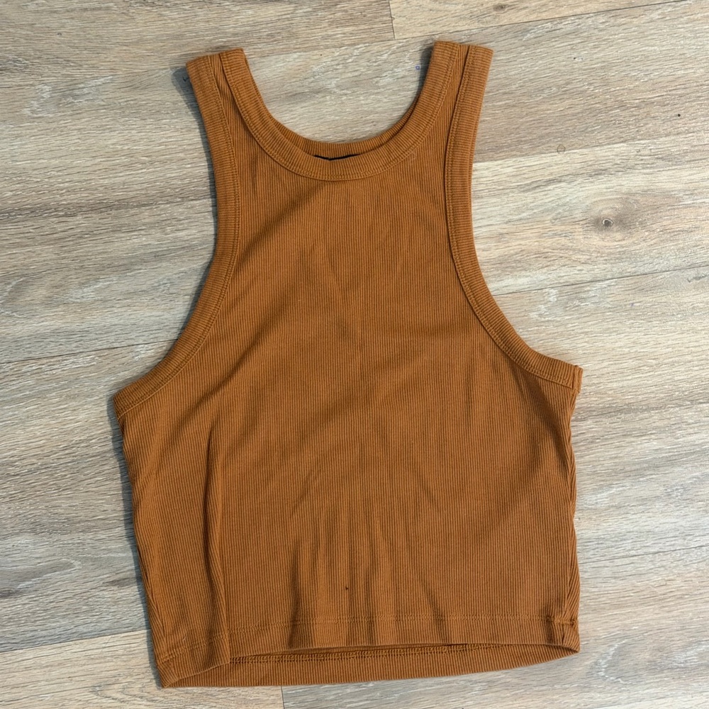 Forever 21 Brown Ribbed Tank Top